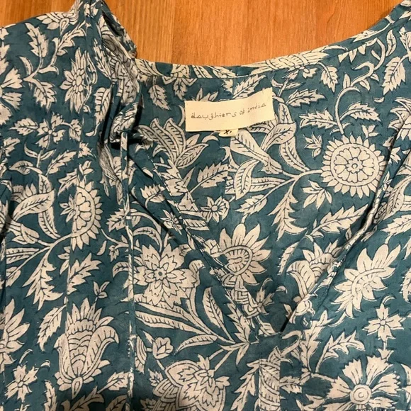 Daughters of India Kyra Midi Dress in Ocean Blue - Picture 6 of 6